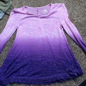 justice purple ombré shirt